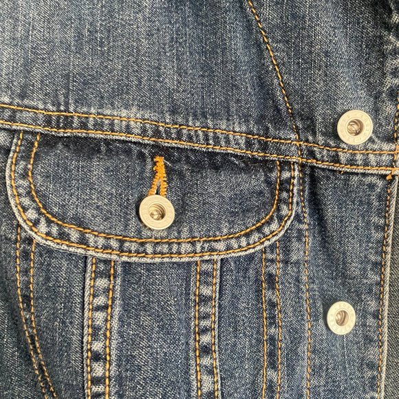 Express Bleus Denim Sleeveless Jacket - Picture 3 of 4